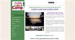 Desktop Screenshot of caddylakecamp.com